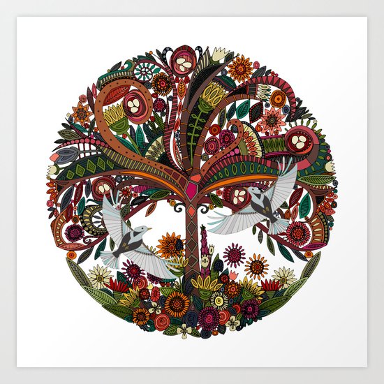 tree of life white Art Print