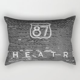 Drive in Movie Theater Black and White Rectangular Pillow