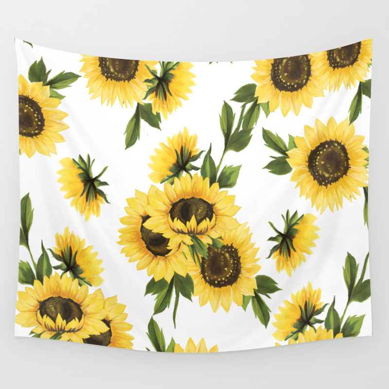 Lovely Sunflower Wall Tapestry by ratedwie