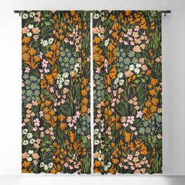 Night in the flowered meadow Blackout Curtain
