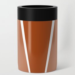 Ombre Geometric Rays Pattern (burnt orange/white) Can Cooler