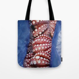 Octopus in Blue Tote Bag