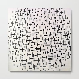 Piet Mondrian Line Composition Metal Print | Lines, Abstractart, Pietmondrian, Blackandwhite, Painting 