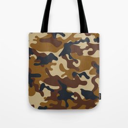 Brown Army Camo Camouflage Pattern Tote Bag
