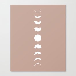 moons on dusty rose Canvas Print