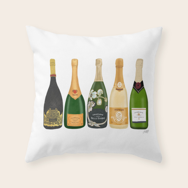 champagne throw pillows
