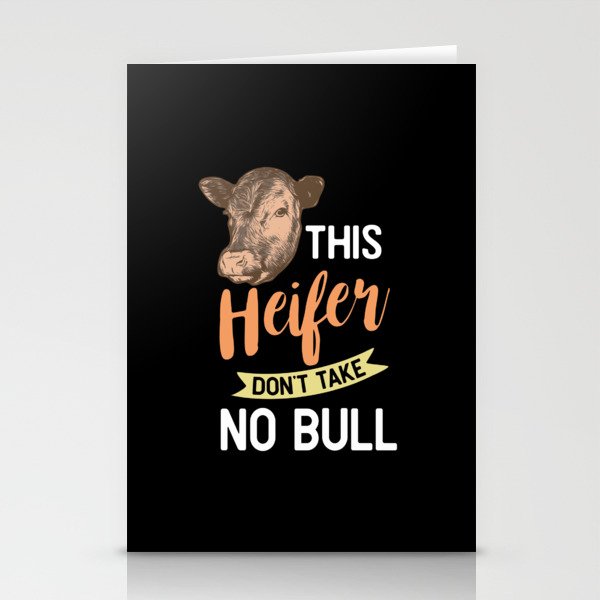 This Heifer Don't Take No Bull Stationery Cards