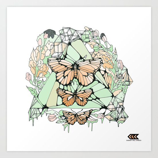 h u s h Art Print