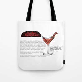 The Ron Swanson Cocktail Recipe Tote Bag