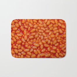 Baked Beans in Red Tomato Sauce Food Pattern  Bath Mat