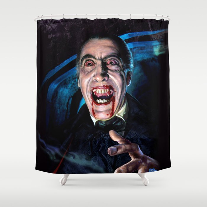 Christopher Lee Dracula Horror Movie Monsters Shower Curtain By