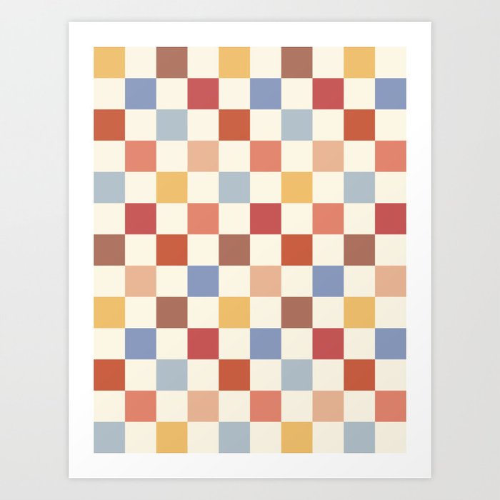 Winter Wonderland Checker Art Print