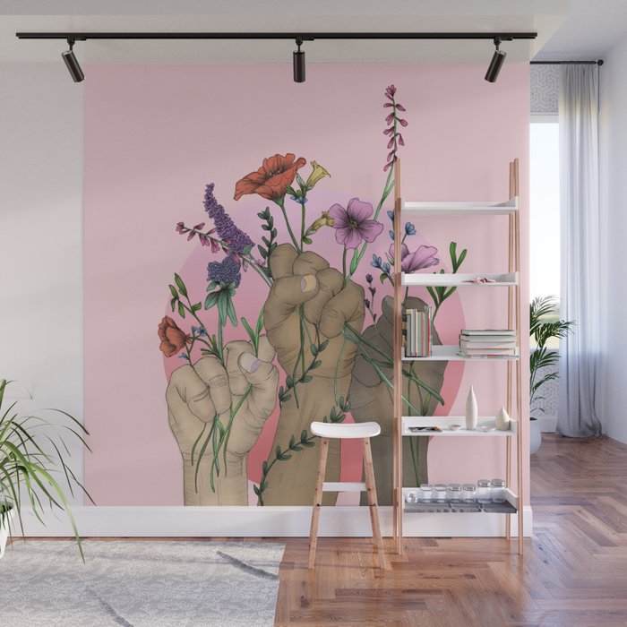 Women Bloom When They Stand Together Wall Mural