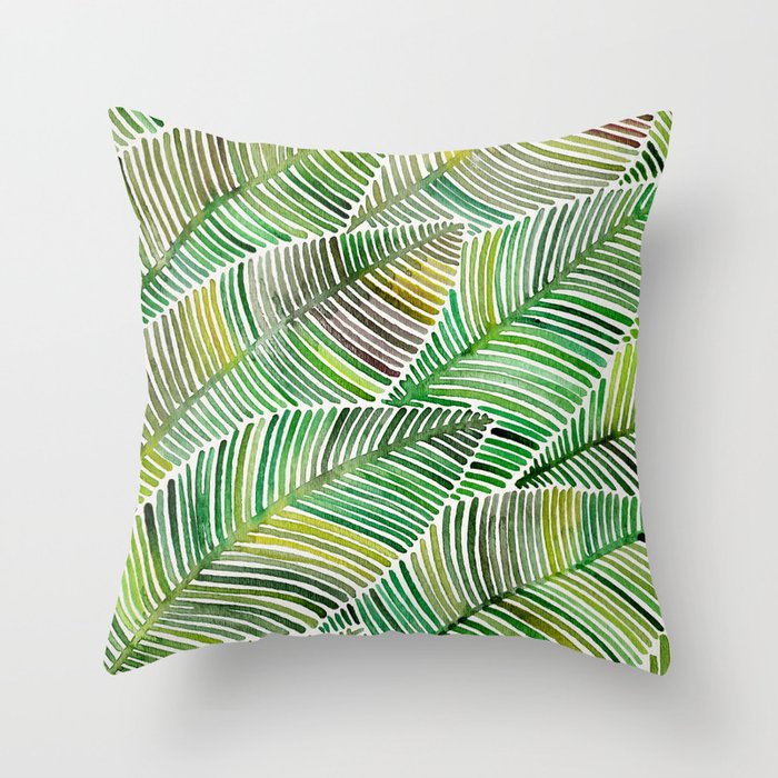 Tropical Green Throw Pillow