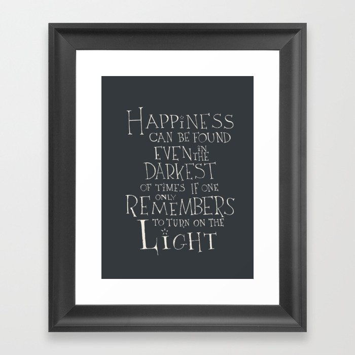 Happiness can be found Framed Art Print