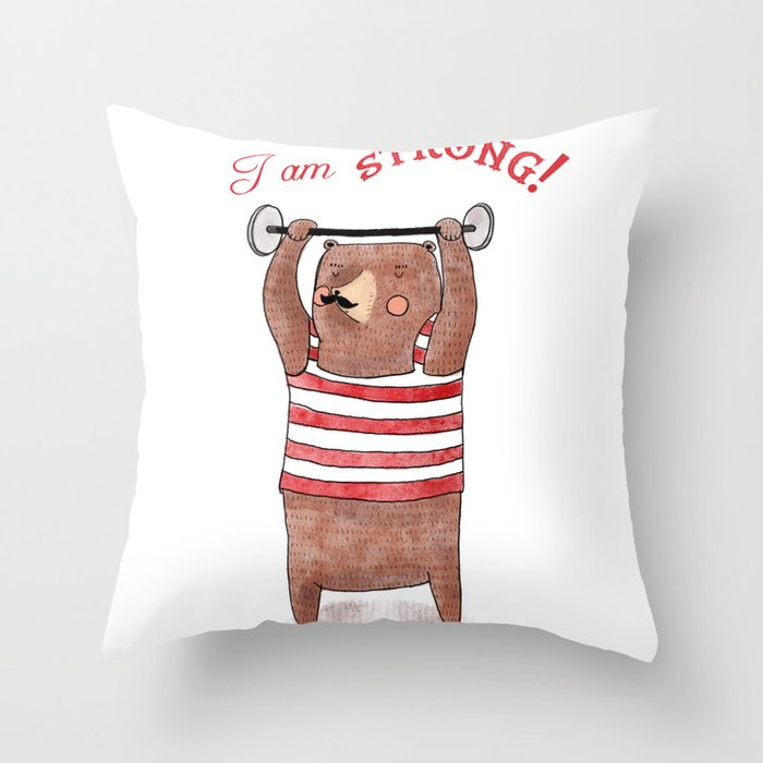 I am strong Throw Pillow