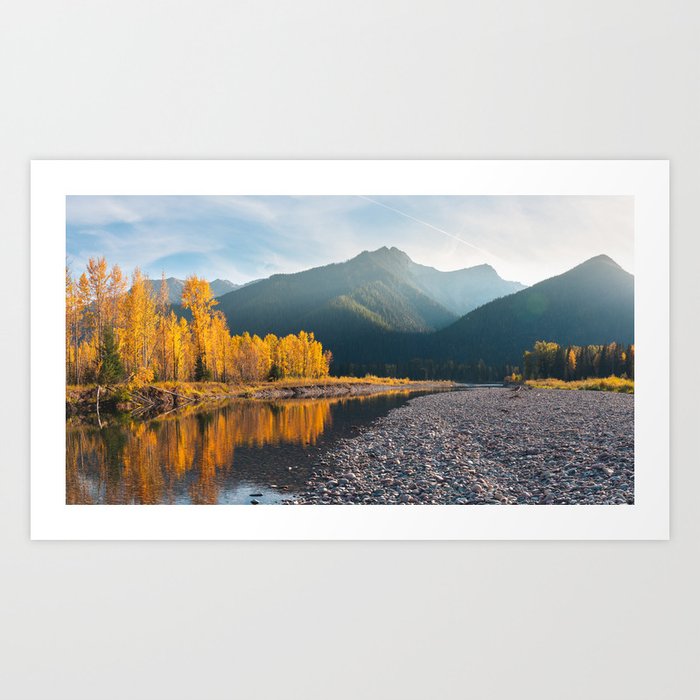 Fall Along the Middle Fork Art Print