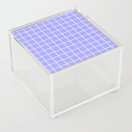 Periwinkle Collection - white grid 1 Acrylic Box