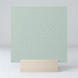 Paris Pastel Green - Mid Century Modern Geometric Pattern Mini Art Print