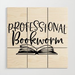 Professional Bookworm Wood Wall Art