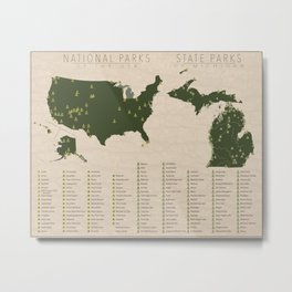 US National Parks - Michigan Metal Print