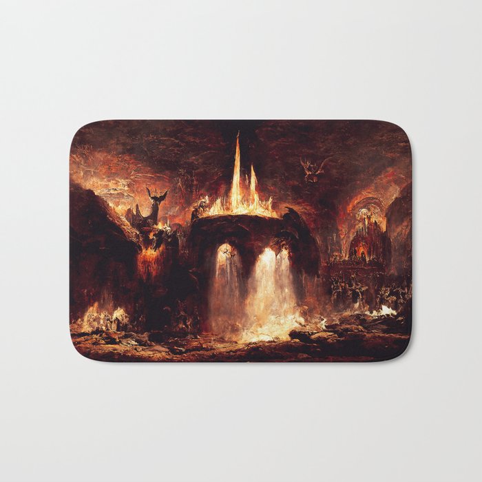 Lucifer Throne in Hell Bath Mat