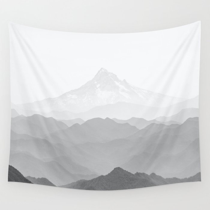 Ultimate Gray 2021 Color Of The Year Pantone Mountains Adventure Wall Tapestry
