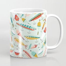 Fishing Lures Light Blue Mug