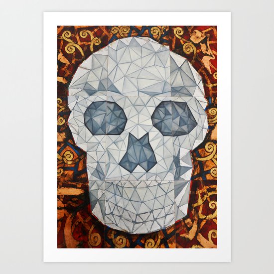 Galvanized Skull Art Print