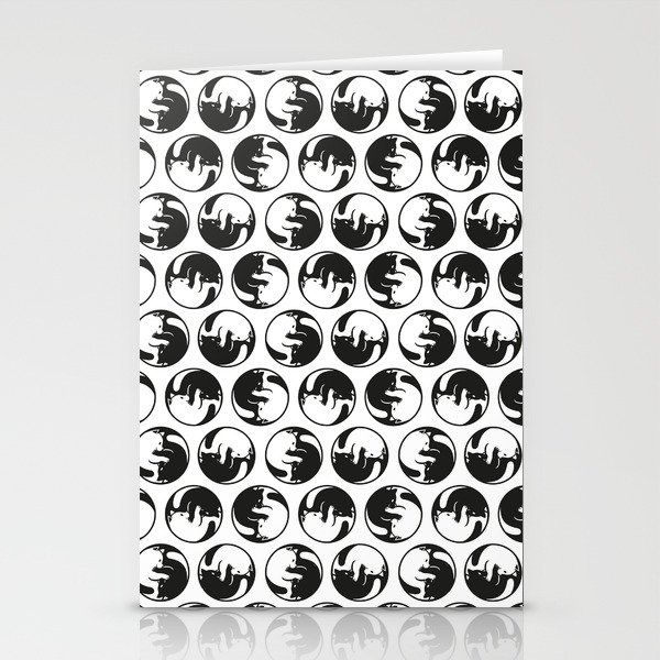 Yin Yang Cat Tao Pattern by Tobe Fonseca Stationery Cards