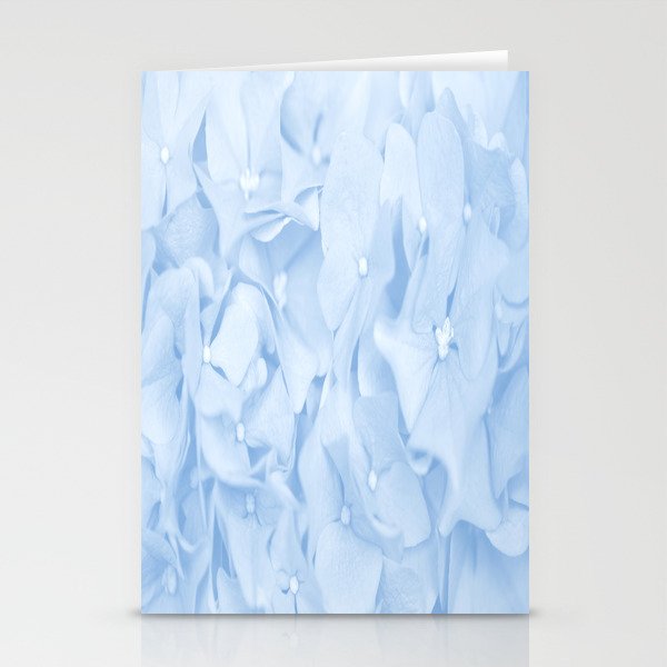 Hydrangea Flowers in Pastel Blue Color #decor #society6 #buyart Stationery Cards