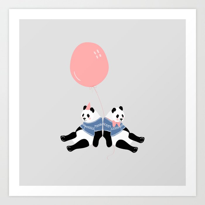 Happy Birthday Panda Art Print