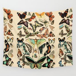 Papillon I Vintage French Butterfly Charts by Adolphe Millot Wall Tapestry