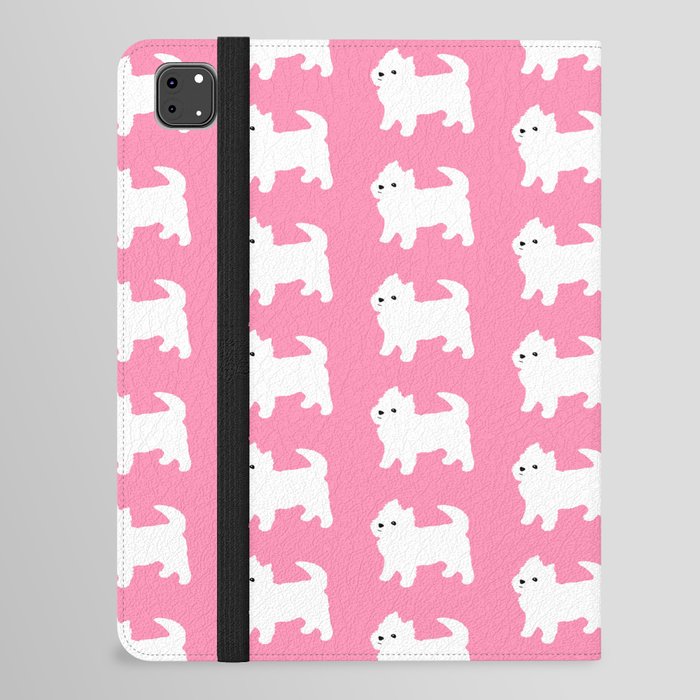 Westies Pink Pattern iPad Folio Case