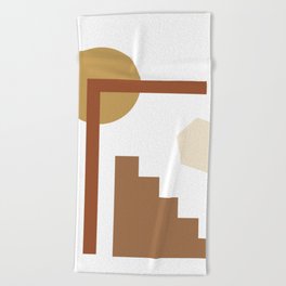 Abstract Design Print Composition 18, Modern Art V1 Beach Towel