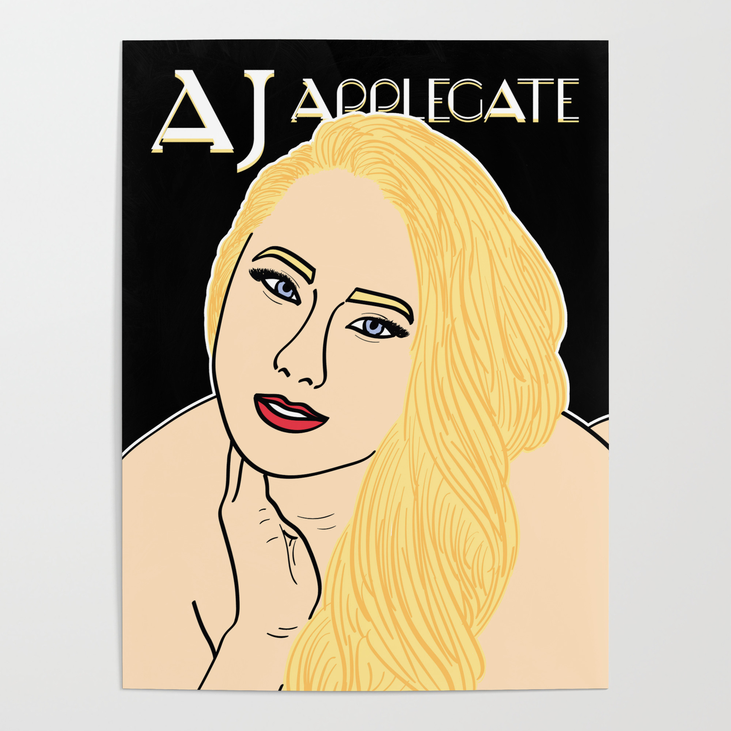 Hot Blonde Aj Applegate Poster By Trizeroone Society6