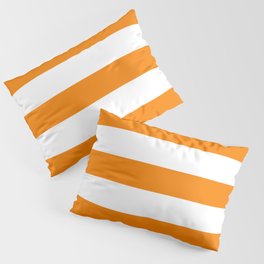 University of Tennessee Orange - solid color - white stripes pattern Pillow Sham