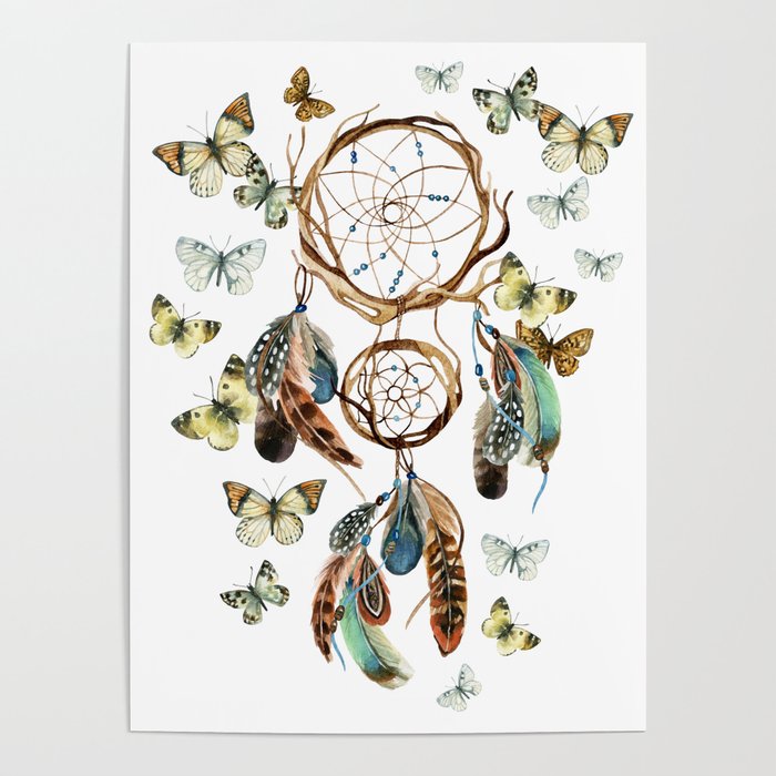 Butterfly Dream Catcher Poster By Christineiris Society6