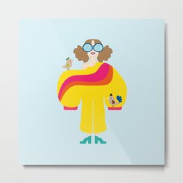 Fun Loving Girl From The 80's Metal Print