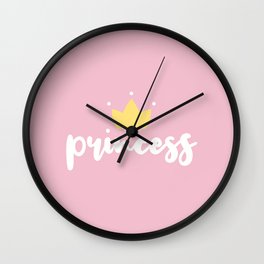 Pink Princess Wall Clock