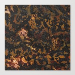 Cracked rusty metal wall Canvas Print
