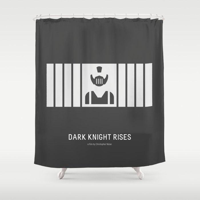 Flat Christopher Nolan movie poster: Dark K. R. Shower Curtain