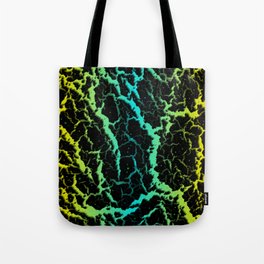 Cracked Space Lava - Yellow/Cyan Tote Bag