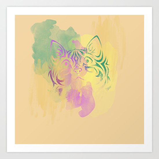 Cat fun Art Print
