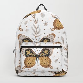 Golden Butterflies pattern Backpack