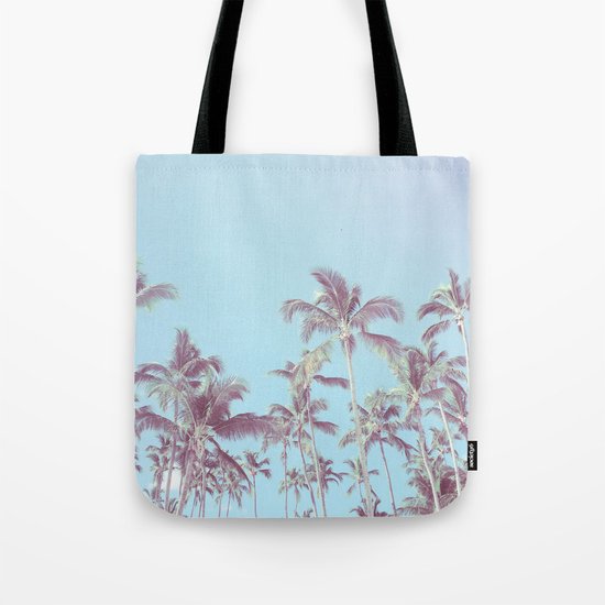 Vintage palm trees (blue) Tote Bag