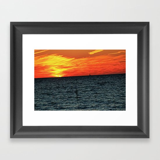 fire in the sky Framed Art Print