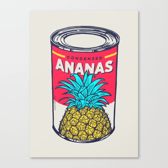 Condensed ananas Canvas Print
