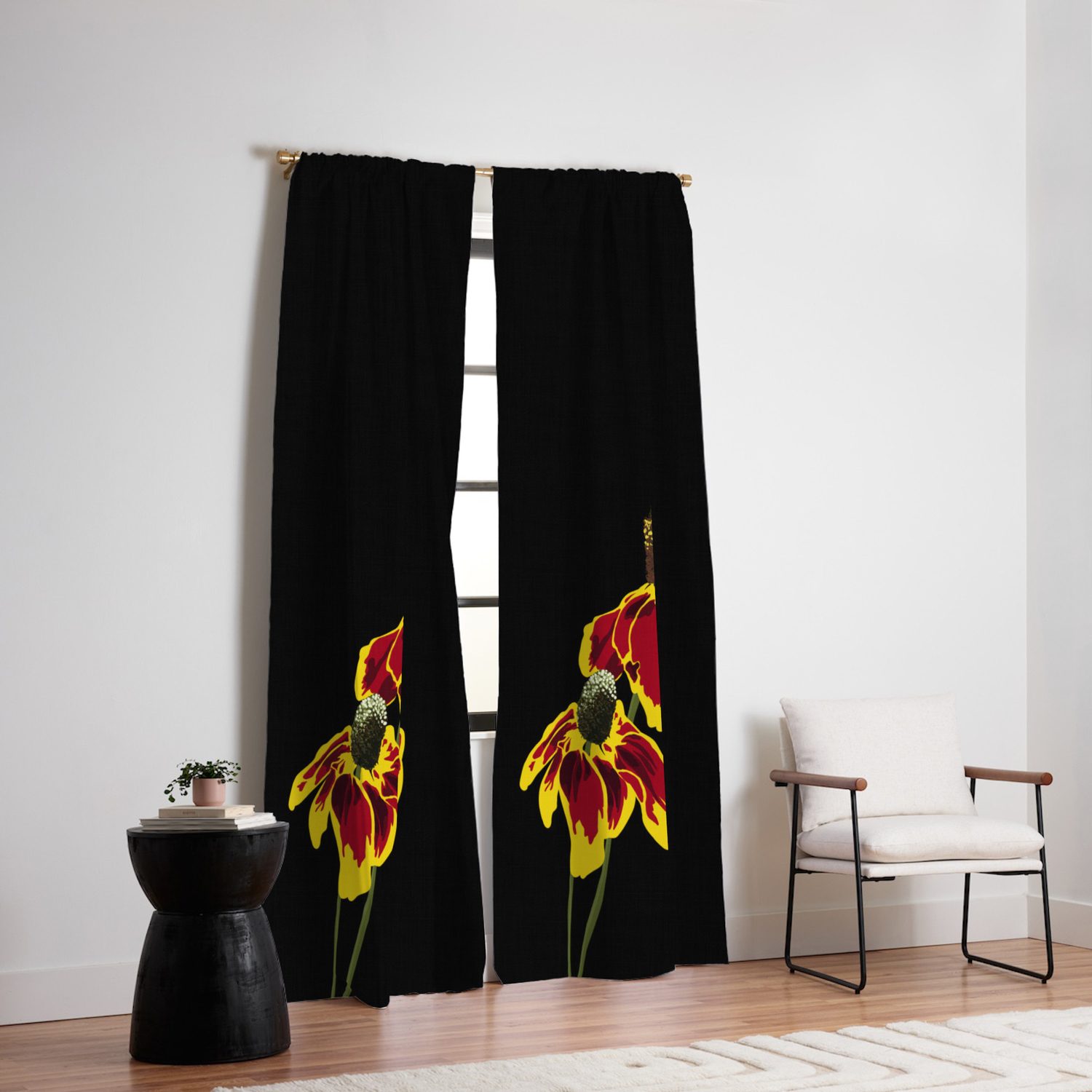 Prairie Plants Flower Study 51 Blackout Curtain By Cassianebel