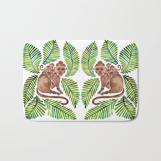 Monkey Cuddles – Tropical Green Bath Mat